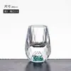Novo Entrada Residencial Luxo Taça de Vinho Pequena Folha de Ouro Facetada Taça de Vinho Dispensador de Vinho Graduado Cristal Conjunto de Uma Taça