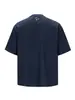 Nanxia Disguise 2026 Verão Nova Camiseta Bordada de Manga Curta para Homens, Gola Redonda Vintage Solta Casual Pulôver Camisa Curta Camiseta