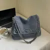 Bolsa Tote Retrô Estilo Novo para Mulheres que se Deslocam, Bolsa Transversal Versátil com Corrente Estilo Novo, Bolsa de Ombro de Grande Capacidade