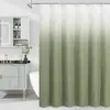 Cortina de ducha de poliéster compuesto plisado arrugado degradado con estampado simple, impermeable y engrosada, Cortina divisoria de baño