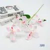 Flores Artificiales de Seda para Decoración de Salón de Bodas, Arreglos Florales, Decoración del Hogar, Flores Falsas, Tallo Único de Orquídea Phalaenopsis Impreso en 3D con 5 Flores