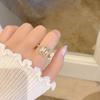 Song Yan Fei Yang más allá del mismo estilo ~ lujo ligero tendencia corte abierto con raja circonita gema anillo ajustable Sydney mujeres