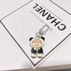 Bonito cartoon urso chaveiro acrílico Internet celebridade estilo coreano carro chaveiro casal estudante chave pingente