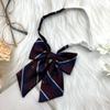 Corbata de rayas con corona de la marca H original, para amantes desaparecidos, misma pajarita JK, color vino tinto, verde oscuro, traje de estudiante, uniforme