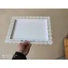 Centro de Mesa de Postres de Boda Soporte Europeo para Pasteles Accesorios de Boda Plato para Pasteles de Encaje Soporte de Pastelería de Hierro Forjado