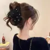 Pinza para el Cabello Triangular de Lentejuelas Acrílicas, Pasador Elegante y con Estilo, Pinza de Tiburón para Moño, Accesorio para el Cabello de Nicho de Lujo Ligero