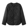 2025 Otoño e Invierno Nuevo Europeo y Americano Transfronterizo Moda Urbana para Mujer Casual Acolchada Algodón Chaqueta W034 25104