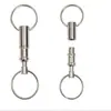Llavero de Liberación Rápida EDC para Exteriores, Hebilla Desmontable, Llavero de Doble Anillo, Llavero Doble para Exteriores
