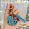 Colgante de Gato Kt con Diamantes Completos de Moda Llavero Creativo con Pedrería Colgante para Bolso de Pareja Accesorio para Llavero de Coche