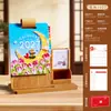 Calendario portaplumas de madera 2027 Año de la Oveja adorno de escritorio, personalizable para publicidad corporativa, se puede imprimir con logo, calendario multifuncional