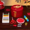 Set de Costura para Boda, Artículos de Dote de la Novia, Kit de Costura de Cuero de Alta Calidad, Colección Completa de Suministros para la Dote de la Novia