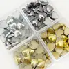 Parches Termoadhesivos de Corazón 3D de 6 mm y 8 mm para Ropa de Muñecas BJD, Parches Metálicos Termoadhesivos con Pedrería, Mini Parches Termofusibles, Accesorios