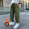 Pantalones Versátiles para Niños Otoño Invierno 2024 Estilo Nuevo para Niños Mayores Pantalones Deportivos Cálidos Pantalones Casuales Elegantes de Algodón Cómodos para Niños