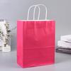 Saco quadrado de fundo espesso, saco de papel kraft descartável, sacola de compras personalizada por atacado para roupas, LOGO personalizado