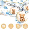 Novo Urso de Pelúcia Aquarela Azul Festa de Chá de Bebê Decoração Tema de Bebê Prato de Papel Descartável Guardanapo