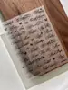 Pegatinas Retro para Uñas con Letras Inglesas Nuevas Sencillas Mariposa Floral Blanco y Negro Ins Calcomanías para Uñas