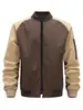 Cárdigan de béisbol informal para hombre con bloques de color patchwork deportivo transfronterizo para exteriores, chaqueta, sudadera, top, comercio exterior Amazon