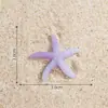 Decoraciones de estrellas de mar y conchas de cristal, accesorios con temática oceánica, adornos DIY en miniatura de resina para micropaísajes, decoraciones para fundas de teléfono