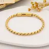 Pulsera de Acero Inoxidable de Venta Caliente Transfronteriza Cadena de Quilla Gris Retro Pulsera de Acero de Titanio para Hombres y Mujeres Joyería de Acero de Titanio 18K Oro Venta al por Mayor