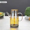 Dispensador de aceite de vidrio, antiadherente, para uso doméstico, vidrio de borosilicato alto, gran capacidad, resistente al calor, saludable, controla el uso de aceite, para aceite de cocina embotellado
