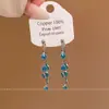 Pendientes de Borla Uva Azul Glaciar Super Brillantes para Mujer 2026 Nuevo Estilo Pendientes de Diseño Nicho de Lujo Ligero Pendientes de Gama Alta