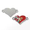 Collares, pulseras, colgantes y accesorios de la serie Corazón con incrustaciones de diamantes para armar, se pueden mezclar y vender al por mayor, directamente del fabricante para comercio transfronterizo