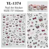 Adesivos Fofos de Animais Pequenos para Unhas 5D Em relevo Estéreo Desenho Animado Coelho e Urso Adesivos de Arte para Unhas DIY Joias Estilo Yl