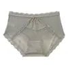 Bragas sexys de encaje para mujer talla grande 100 kg con diseño calado francés, suaves, transpirables, de tiro medio con fuelle de algodón puro