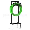 Estante de Almacenamiento para Manguera de Agua de Jardín de Metal Resistente Desmontable Colgador Independiente para Manguera de Agua Colgador para Manguera de Agua de Jardín Exterior