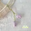 Estilo Ins Corazón de Chica Bolsa de Tulipán Colgante Decorativo Flor Cinta Decoraciones Exposición de Bodas Regalo Creativo
