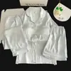 Pijama de Tres Piezas de Seda Helada de Gatito con Almohadillas en el Pecho Pijama para Mujer Temporada de Verano Nuevo Cárdigan Ropa Fresca para Casa