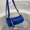 Qiao GE verano nuevo estilo bolsa cilíndrica femenina ins súper popular bandolera casual con hombro ancho con letras grandes bolsa de hombro cilíndrica