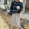 Falda midi plisada de punto de lana para mujer, nueva colección otoño/invierno 2026, de cintura alta, adelgazante, versátil, estilo línea A, moderna