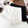 2024 Design Sense Moda All-match Fur Edge Cintura Alta Slimming Terno Shorts Calças de Perna Larga Calças Casuais Calças Quentes Botas Calças