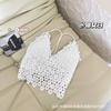 Camisola de flores solubles en agua para mujer, ropa interior con almohadillas para el pecho, ropa interior sexy para chica, ropa interior envolvente para el pecho, ropa exterior sexy, top sin mangas