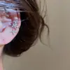 Cielo Estrellado Roto~ Pinzas para Orejas de Estrella de Circonita Súper Brillantes para Mujeres Sin Perforaciones, Exquisitos Pinzas para Cartílago de Oreja, Pendientes de Lujo Ligero de Gama Alta para Mujeres