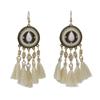 Pendientes de Borla para Turismo Yunnan Dali Lijiang Pendientes Largos Bohemia Distintivos Joyería con Colgante de Hoja para el Cabello