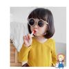 Nuevas Gafas de Sol Macaron Danesas Mate Gafas de Sol para Niños Montura Redonda Moderna Gafas Retro Color Moca Venta al por Mayor de Fábrica