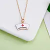 Accesorios Médicos Creativos Lindos Europeos y Americanos Aleación de Metal con Goteo de Aceite Collar de Aguja Médica de Enfermera Colgante para Clavícula Fabricante Venta al por Mayor