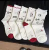 Meias de cano médio com blocos de cor vermelho e branco, desenho animado do Gatinho KT, estilo faculdade doce japonês, meias fofas para meninas, meias de renda pequenas e frescas