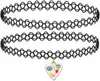 Collar de Hilo de Pescar Gargantilla Corta Europea y Americana Collar Corto de Mariposa Elástico para Mujer Sexy Hilo de Pescar Retro Cadena para Clavícula