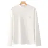 Camiseta Térmica Masculina de Manga Longa, Gola Alta Meia-Boca, Dupla Face, Estilo Primavera e Outono, Cor Sólida, Forrada com Fleece, Quente