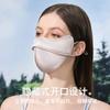Máscara de proteção solar de seda feminina, máscara facial de proteção UV de verão para ciclismo, máscara facial médica de seda fina
