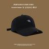Gorra de Béisbol Tipo Coreano Rostro Mostrado Pequeño Ala Ensanchada Cubre Pómulos de Mujer Cabeza Grande Profundizada Sombrero para el Sol Gorra Roja para Hombre