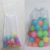 Procesamiento de todo tipo de bolsas de malla personalizadas, bolsa de almacenamiento para productos de baño de bebé, bolsa de almacenamiento para pelotas de playa, con cordón y cremallera