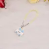 Mini Conejo Lindo de Resina Dibujo Animado Colgante para Lanyard de Teléfono Móvil Colgante para Mochila Chica Conejita Regalo Creativo