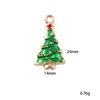 Componentes para aretes, pulseras, colgantes y accesorios DIY de aleación con diseño de goteo de aceite de Santa Claus, renos, árbol y copo de nieve, estilo caricatura transfronteriza