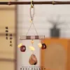 Chocalhos de Sementes e Cascas de Frutas, Sinos de Vento Artesanais, Sino de Suspensão Curativo, Pingentes de Frutas de Plantas, Pingentes para Mochila, Decorações para Carro, Acessórios