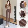 Leggings para Mulheres no Outono e Inverno Novo Estilo Calças Tubarão Calças com Bolso Lateral com Aba Esportivas Cintura Alta Controle de Barriga Sem Marcas Embaraçosas Calças de Ioga Barbie Trbottomy