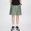 Pantalones cortos de trabajo simples y ligeros de verano para hombre, pantalones cortos rectos versátiles de longitud hasta la rodilla estilo Hong Kong, pantalones casuales de secado rápido de longitud media estilo americano